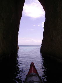 sea kayaking blue caves, zakynthos, ionian islands, greece